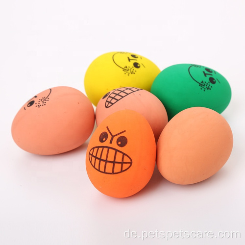 Lustige Eier Gummi Gummi -Gummi -Elastizitätsballhundspielzeug